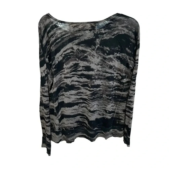 Enza Costa Camo Long Sleeve Sweater size medium - Picture 3 of 6